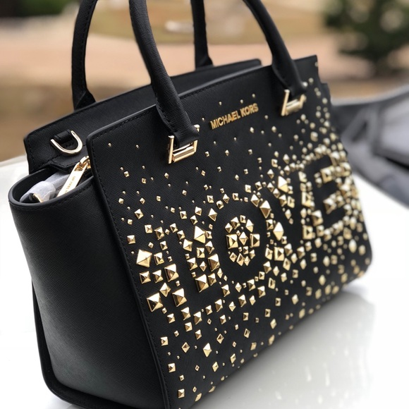 Michael kors SELMA studded medium satchel bag - Picture 3 of 8